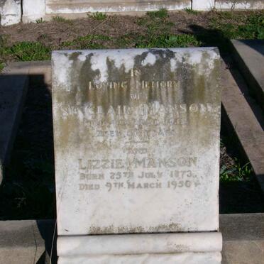 MANSON Sinclair &amp; Lizzie 1873-1950 