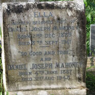 MAHONEY Daniel Joseph 1887-1948 &amp; Ella 1889-1941