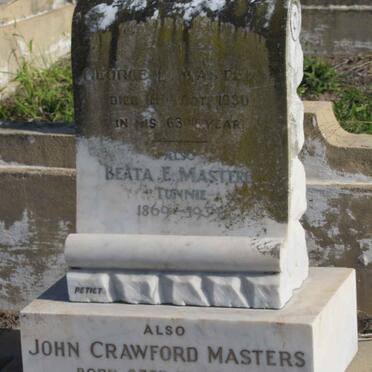 MASTERS George L. -1930 &amp; Beate E. 1869-1939 :: MASTERS John Crawford 1846-1947 