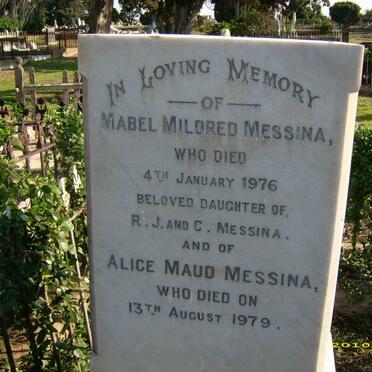 MESSINA Mabel Mildred -1976 :: MESSINA Alice Maud -1979