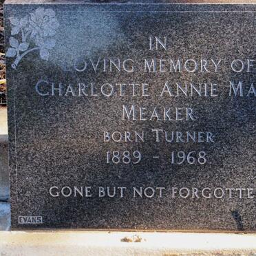 MEAKER Charlotte Annie Mary nee TURNER 1889-1968