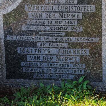 MERWE, van der :: KLEYNHANS :: COETZEE