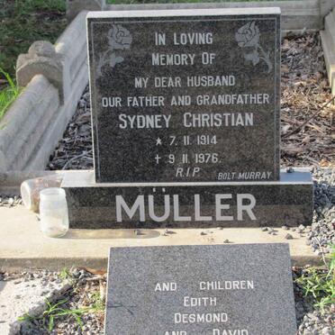 MULLER Sydney Christian 1914-1976 :: MULLER Edith :: MULLER Desmond :: MULLER David