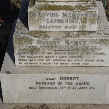 NANCE Robert -1947 &amp; Catherine -1905