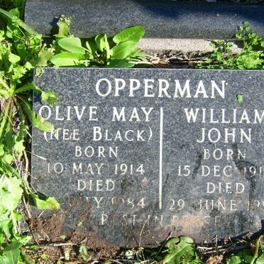 OPPERMAN William John 1915-1990 &amp; Olive May BLACK 1914-1984