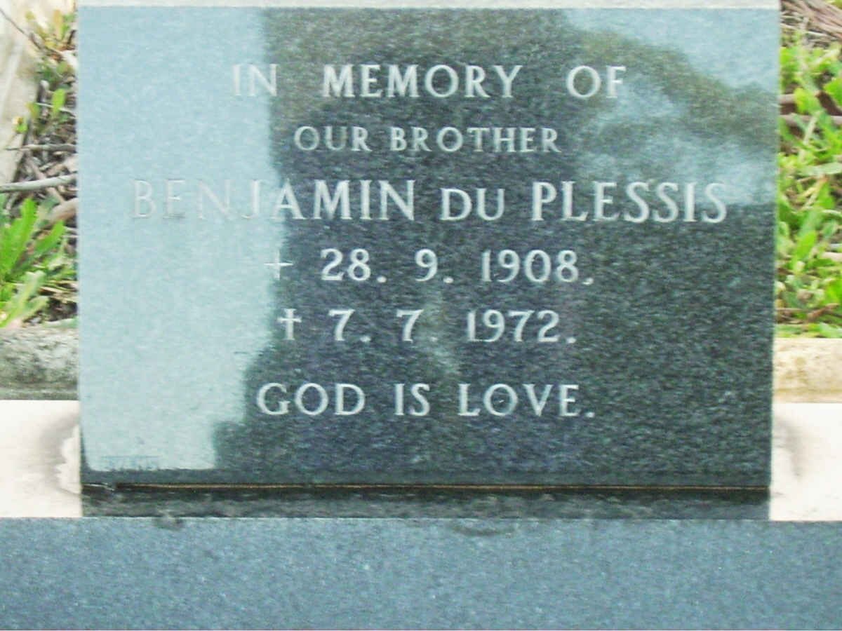 PLESSIS Benjamin, du 1908-1972