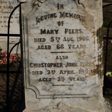 PEERS Christopher John -1900 &amp; Mary -1906