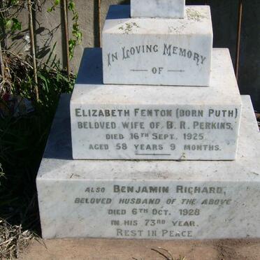 PERKINS Benjamin Richard 1928 &amp; Elizabeth Fenton PUTH -1925