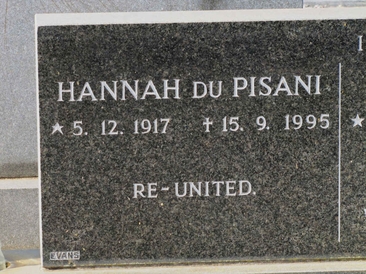 PISANI Hannah, du 1917-1995