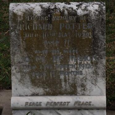 POTTER Richard -1929 :: Mc MAHON Joyce -1913