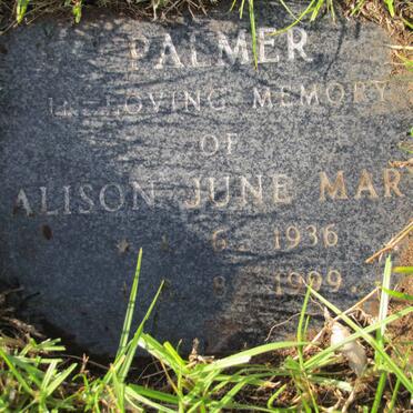 PALMER Alison June Mary 1936-1999