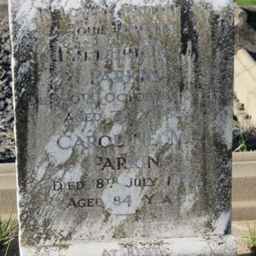 PARKIN Frederick J. -1931 &amp; Caroline M. -1946