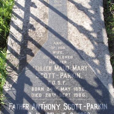 PARKIN Anthony, Scott 1931-2008 &amp; Kathleen Maud Mary 1898-1986
