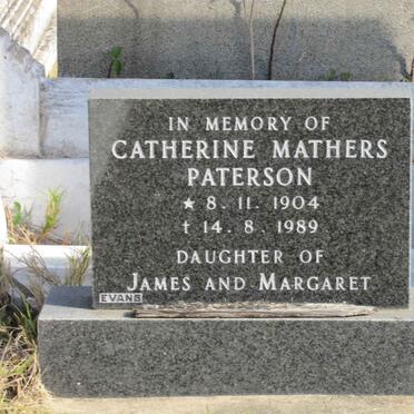 PATERSON Catherine Mathers 1904-1989