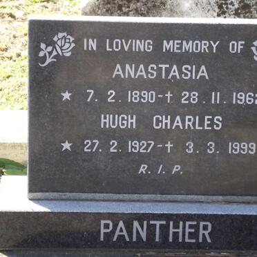 PANTHER Anastasia 1890-1962 :: PANTHER Hugh Charles 1927-1999