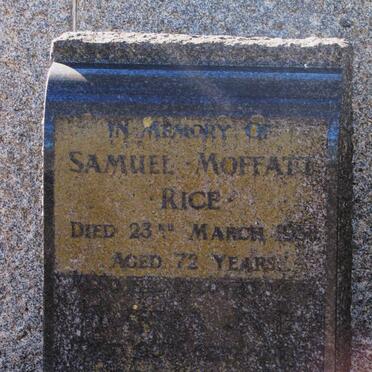 RICE Samuel Moffatt -1938