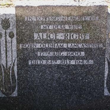 RIGBY Alice 1900-1944