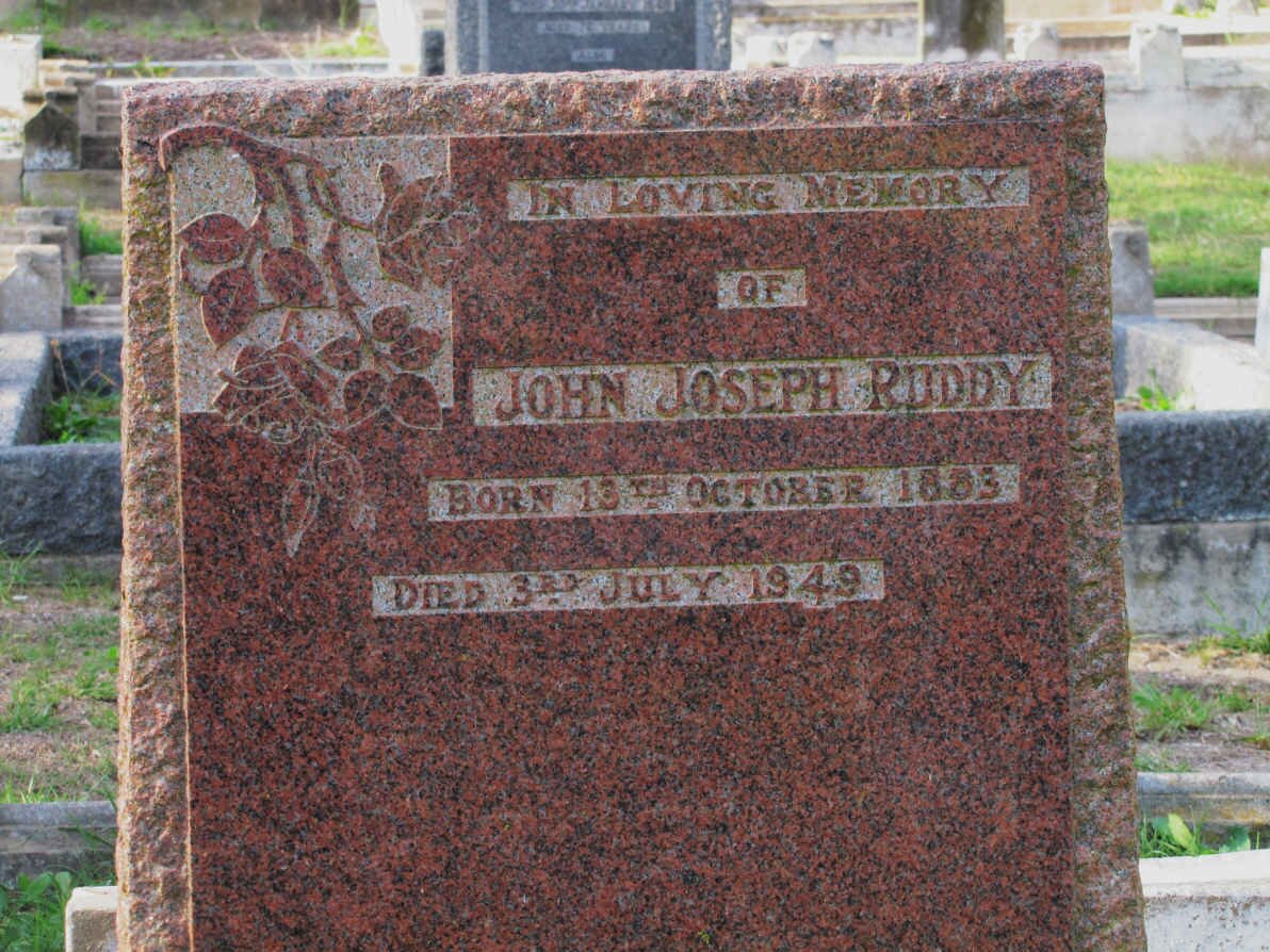 RUDDY John Joseph 1883-1949