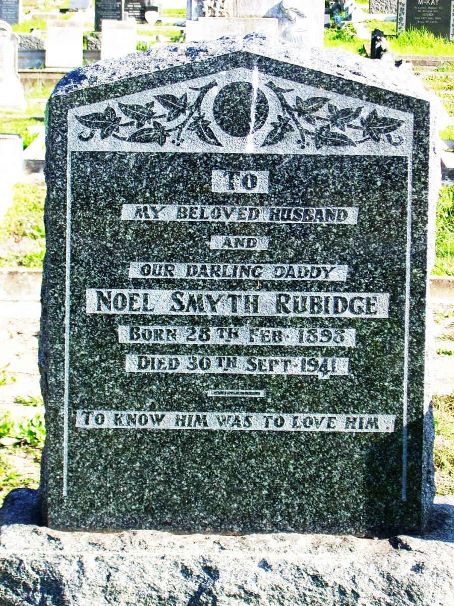 RUBIDGE Noel Smyth 1898-1941