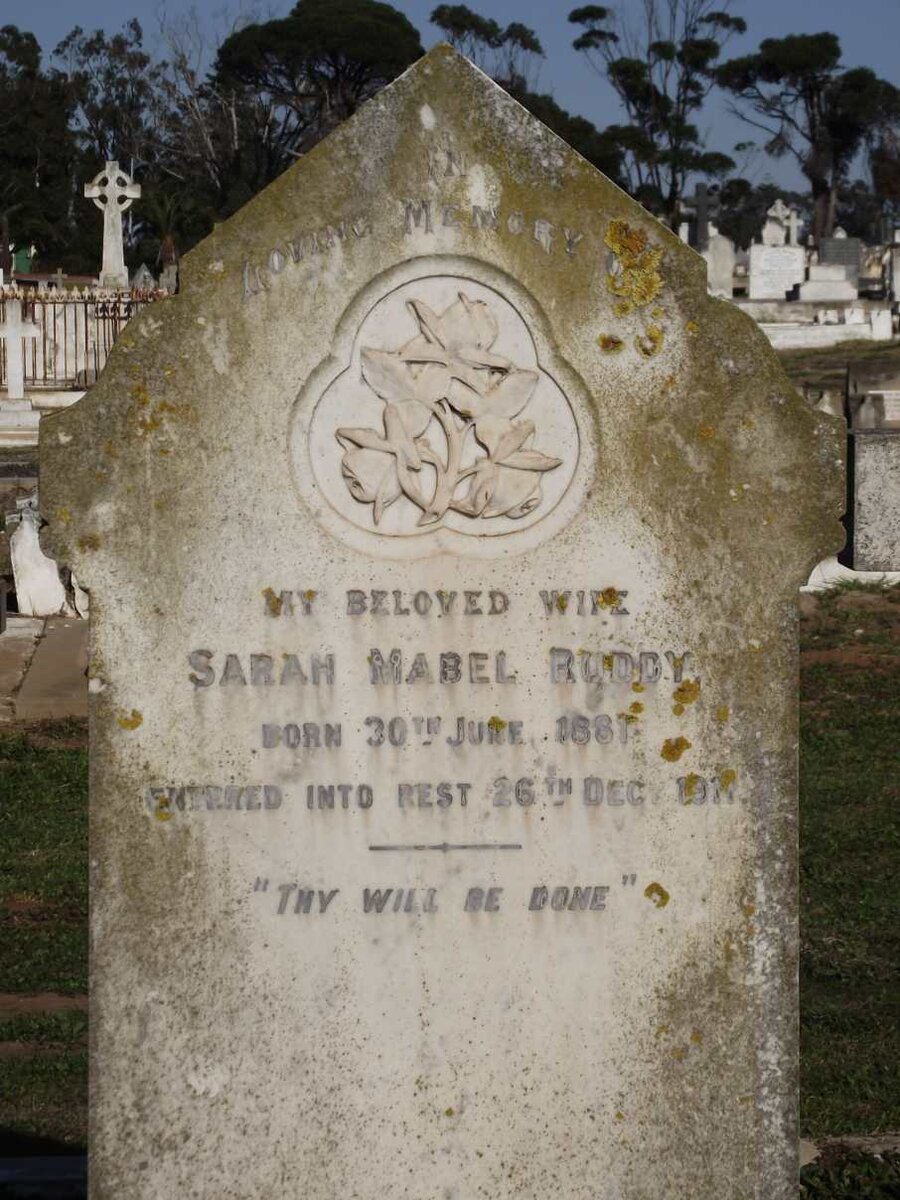 RUDDY Sarah Mabel 1881-1911