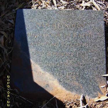 REYNOLDS - Nan 1921-1972