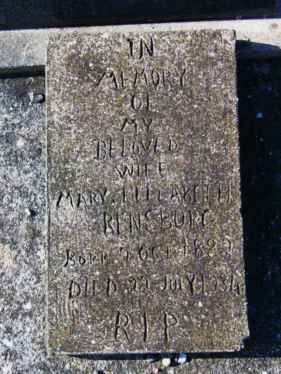 RENSBURG Mary Elizabeth 1882-1934