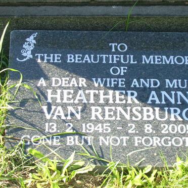 RENSBURG Rhodus Petrus, van 1911-1977 &amp; Johanna Elizabeth 1915-1993 :: VAN RENSBURG Heather Ann 1945-2005 