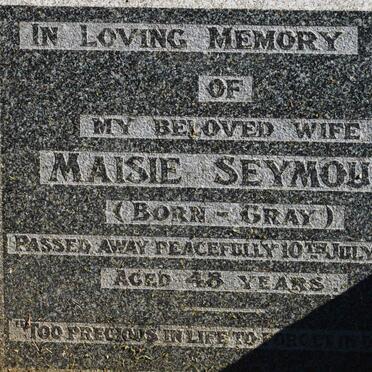 SEYMOUR Maisie nee GRAY -1954