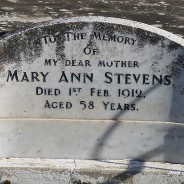 STEVENS Mary Ann -1912