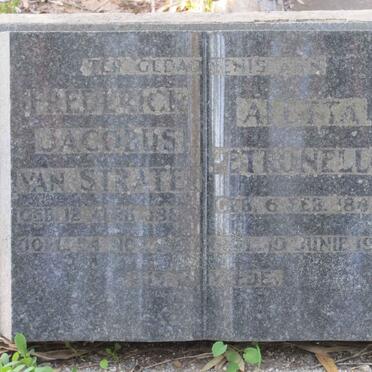 STRATEN Frederick Jacobus, van 1882-1950 &amp; Aletta Petronello 1884-1951