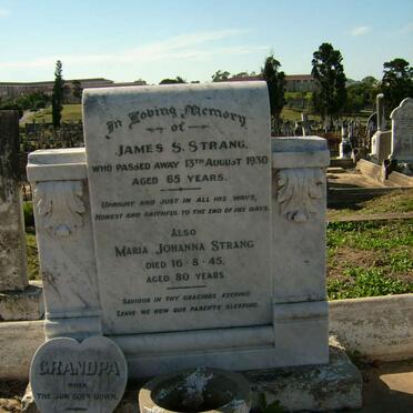 STRANG James S. -1930 &amp; Maria Johanna -1945