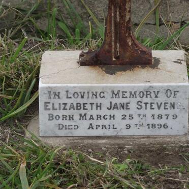STEVENS Elizabeth Jane 1879-1896