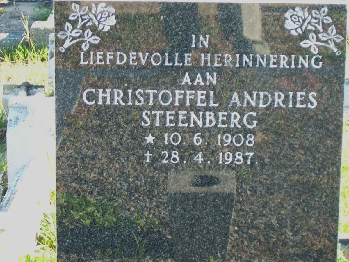 STEENBERG Christoffel Andries 1908-1987