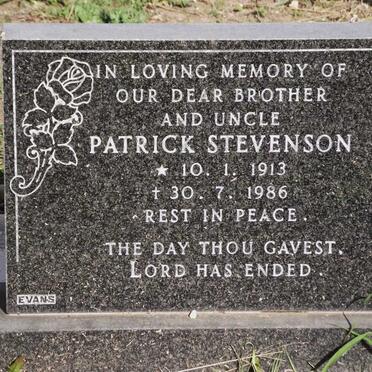 STEVENSON Patrick 1913-1986