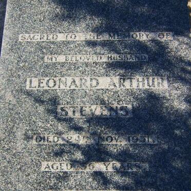 STEVENS Leonard Arthur -1951