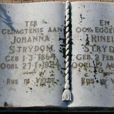 STRYDOM Rinier 1866-1944 &amp; Johanna 1864-1934