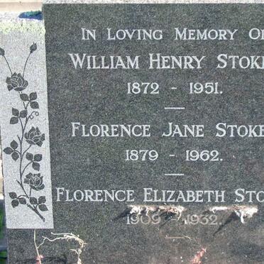 STOKES William Henry 1872-1951 &amp; Florence Jane 1879-1962 :: STOKES Florence Elizabeth 1909-1932