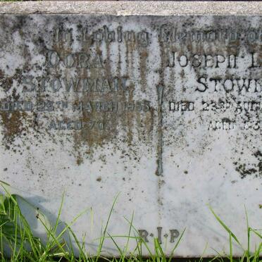 STOWMAN Joseph Leslie -1971 &amp; Dora -1953