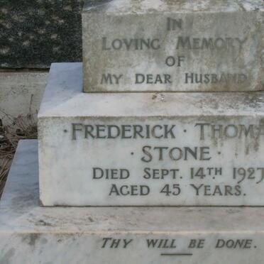 STONE Frederick Thomas -1927