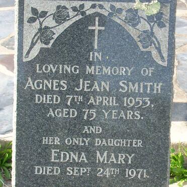 SMITH Agnes Jean -1953 :: SMITH Edna Mary -1971