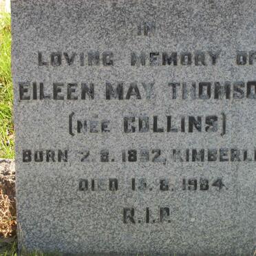 THOMSON Eileen May  nee COLLINS 1892-1984