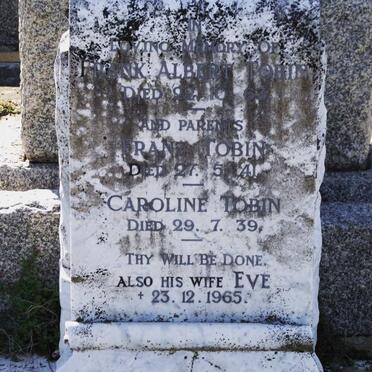 TOBIN Franz -1941 &amp; Caroline -1939 :: TOBIN Frank Albert -1963 &amp; Eve -1965