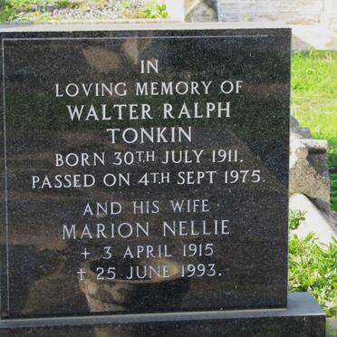 TONKIN Walter Ralph 1911-1975 &amp; Marion Nellie 1915-1993