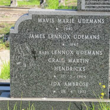 UDEMANS Mavis Marie -1942 :: UDEMANS James Lennox -1947 :: UDEMANS Baby Lennox 