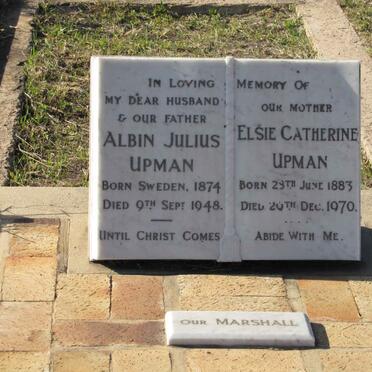 UPMAN  Albin Julius 1874-1948 &amp; Elsie Catherine 1883-1970  