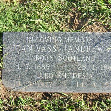 VASS Andrew 1888-1979 &amp; Jean 1889-1977
