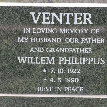 VENTER Willem Philippus 1922-1990