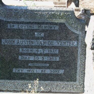 VENTER John Austin, van de 1921-1963