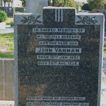 VANNAN John 1892-1938