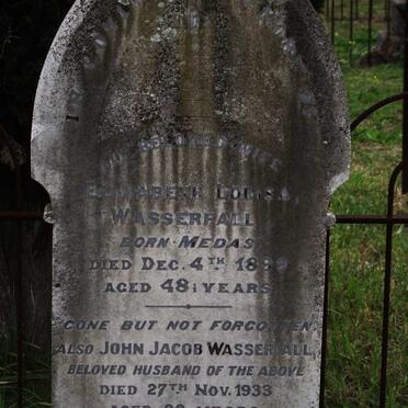 WASSERFALL John Jacob -1933 &amp; Elizabeth Louisa MEDAS -1899